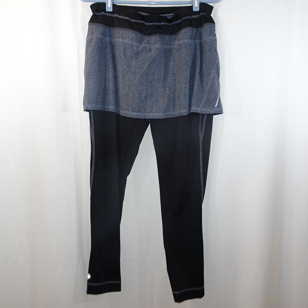 ATHLETA Skirted Leggings Workout Pants Size L Gray
